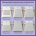 Bigacogo Chunky Knit Throw Blanket for Couch, 51x63 inches, 100% Hand Knitted with Thick Jumbo Chenille Yarn, Cozy Soft Large Rope Knot Cable Crochet Blankets for Sofa Bed Living Room, White