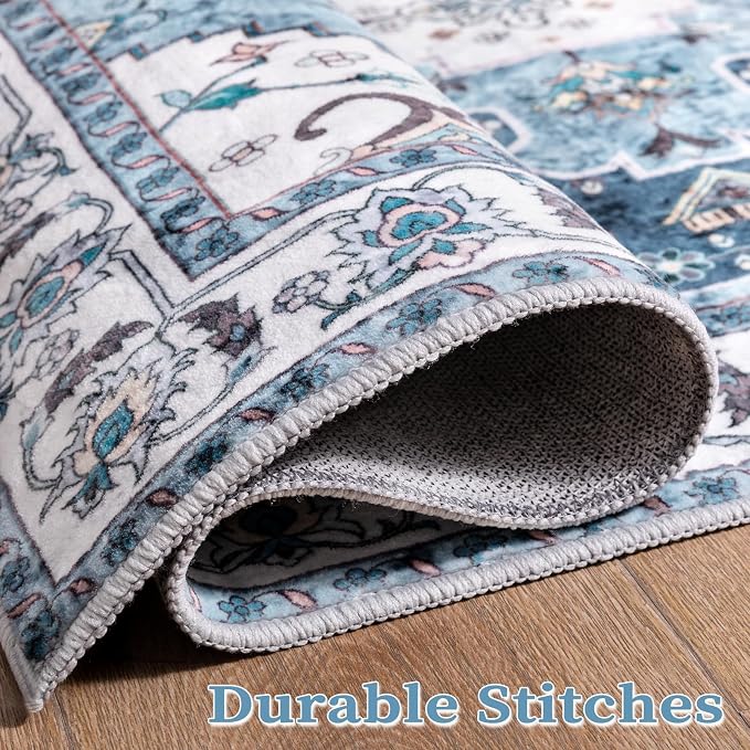 SERISSA 3x5 Washable Non Slip Boho Area Rug - Image 9