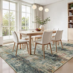9x12 Area Rug for Living Room, Abstract Washable Large Rugs, Coffee/Green | - Image 3