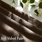 GIGIZAZA Brown Velvet Pillow Covers 16x16 Decorative Pillows Pack of 2 | Throw - Image 3
