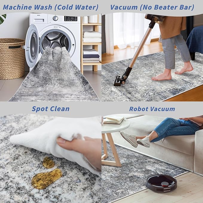 Kitchen Rug Set 3 Piece – Washable Non Slip Runner and Mat Set - Image 6