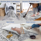 2x5 Rug Runner Non-Slip Washable– Modern Neutral Abstract Kitchen Bathroom - Image 6