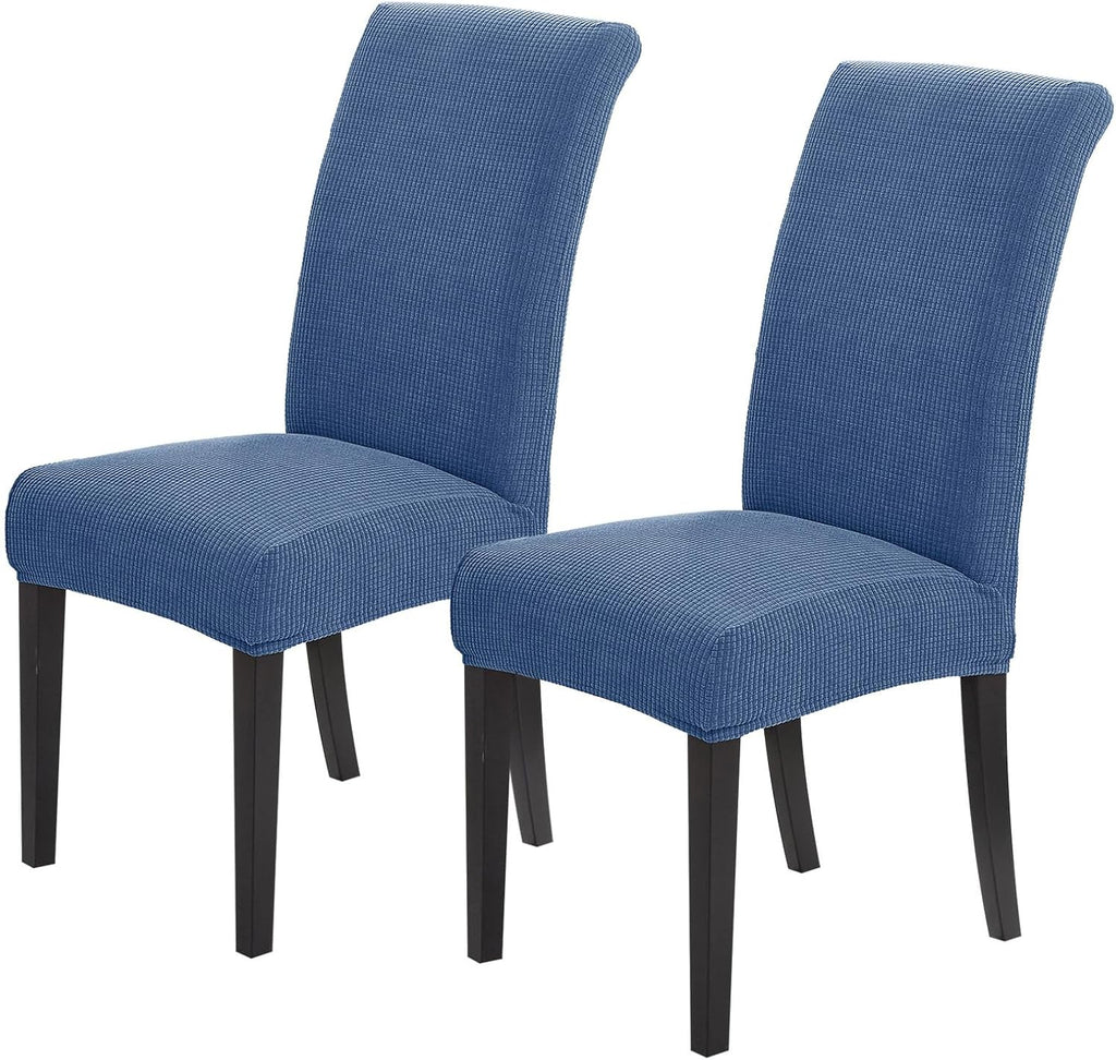 Joccun Chair Covers for Dining Room Set of 2,Dining Chair Slipcovers Stretch Dining Room Chair Covers Seat Protector,Washable Parsons Chair Cover for Home,Hotel(Riverside,2 Pack)