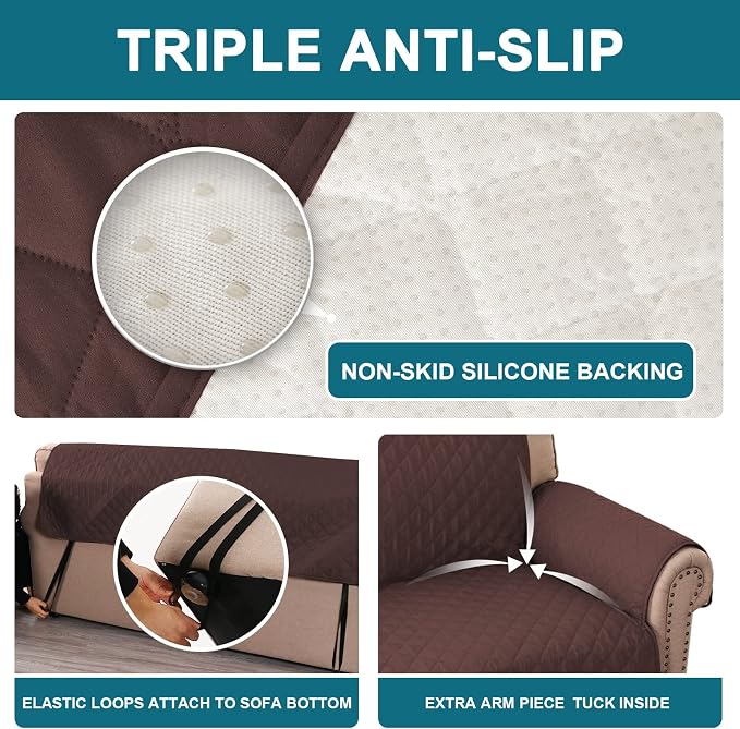 Turquoize 100% Waterproof Sofa Covers Chair Cover Slipcover Couch Protector - Image 4