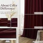 100% Blackout Curtains 120 Inch Length 2 Panels Set - Image 7