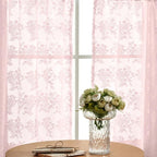 YJ YANJUN Vintage Lace Curtains 30 inch Length 2 Panels - Image 3