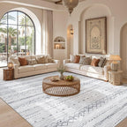cotiled Boho 5x7 Area Rugs for Living Room: Soft Moroccan Washable Rug | Solve - Image 5