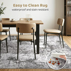 LOONGRUG 6x9 Area Rugs Washable Neutral Modern Abstract Living Room Rug | Soft - Image 6