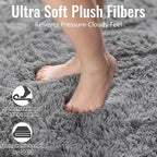 Plush Area Rugs for Living Room 6x9 Ft, Ultra Soft Shaggy Grey Rugs Carpets - Image 5