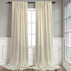 Pitalk Birch Beige Linen Curtains 96 Inches Long 2 Panels - Image 9