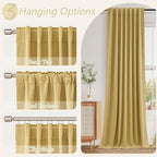 100% Blackout Curtains 102 Inch Length 2 Panels Set - Image 6