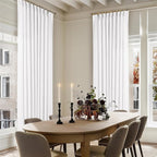 Snow White Pinch Pleated Linen 108 Inch Curtains 60 Inch Width | Linen Blend - Image 5