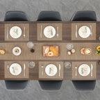 Myir JUN Placemats Set of 8, Vinyl Woven Placemats Place Mats Indoor Set of 8 Washable Table Mats Non-Slip Place mats for Dining Table (Light Brown, Set of 8)