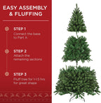 Best Choice Products 9ft Pre-Lit Spruce Artificial Holiday Christmas Tree for Home, Office, Party Decoration w/ 900 Incandescent Lights, 2028 Branch Tips, Easy Assembly, Metal Hinges & Foldable Base