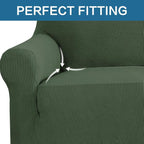 H.VERSAILTEX High Stretch Couch Cover 1-Piece Rich Jacquard Chair Covers - Image 5