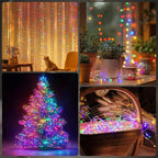 Fairy Lights Battery Operated String Lights 16.4ft 50LED Flashing and Constant Light Waterproof Silver Wire for Christmas DIY Party Bedroom Wedding (Multicolor, 4 Pack)