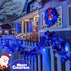 JMEXSUSS 2 Pack Blue Solar String Lights Outdoor Waterproof, Each 33ft 100 LED Solar Fairy Lights, 8 Modes Copper Wire Mini Christmas Light for Outside Patio Garden Tree Christmas Decorations