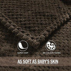 Exclusivo Mezcla Large Waffle Fleece Throw Blanket - Image 6