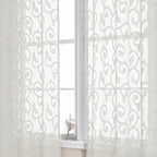 Furman Ivory Sheer Curtains 96 inches Long by OWENIE