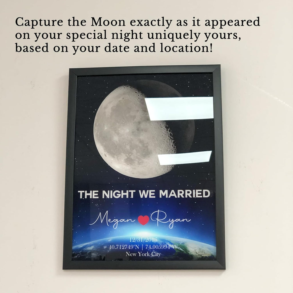 Custom Moon Map for Couples Gifts, Personalized Gifts for Anniversary, Where We Met Map Gift, MoonMap with Your Story, Unique Romantic Gift for Her
