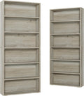 IRONCK Bookshelves and Bookcases Set of 2 Floor Standing 6 Tiers Display Storage Shelves 70 in Tall Bookcase Home Decor Furniture for Home Office, Living Room, Bed Room