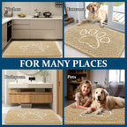 OLANLY Dog Door Mat for Muddy Paws 35x24, Paw Print Design Chenille Mud Mat | - Image 8