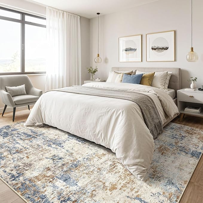 LOONGRUG 8x10 Area Rugs Washable Large Neutral Modern Living Room Rug | - Image 4