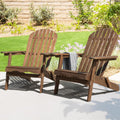 IDZO Outdoor Adirondack Chair Set of 2, Pre-Assembled Backrest, Patio Furniture Set, Outdoor Furniture for Garden, Porch, Deck, Firepit