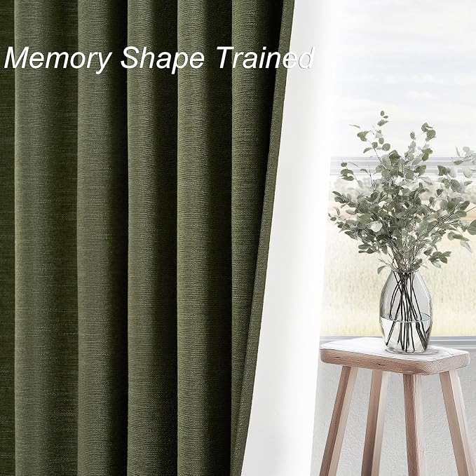 Long Blackout Curtains 108 Inch Long 2 Panels, Noise Reducing Spring Blackout - Image 2