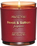 M&SENSE Neroli Saffron Scented Candles-Vegan Soy Wax, Naturally Scented, No Toxin 10oz 42-Hour Long Burning Time, Cozy Stress Relief Candle for Home Fragrance, Housewarming Gift for Women & Men