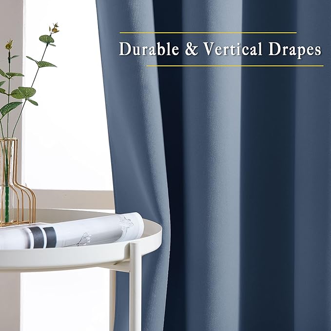 NICETOWN Bedroom Blackout Curtains and Drapes 54 inch Long - Image 5