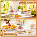Rabbit Donut Christmas Tree Ornaments,Blown Glass Ornaments,Personalized Rabbit Collection Hanging Ornaments,Donut Pendant Ornament,Christmas Decorations for Animal Lovers Holiday Party Gifts