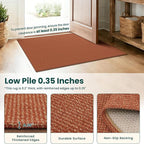 KOZYFLY Orange 2x7 Washable Kitchen Runner Rug, Non Slip Runners - Image 4