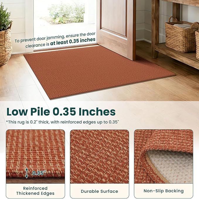 KOZYFLY Orange 2.5'x12' Runners Rugs - Image 3
