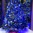 Blue Christmas Lights, 2 Pack Total 40 FT 200 Count Incandescent Christmas Mini Tree String Lights, Waterproof Christmas Decorations for Outdoor Indoor Xmas Patio Home Party Garden Yard Decor