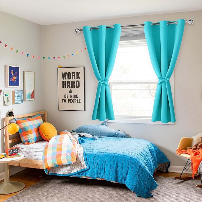 Blackout Curtains for Bedroom, 38 x 54 Inch, 2 Panels | Thermal Insulated & - Image 6