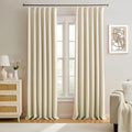 100 Inch Long Pleated Curtains 2 Panels, Memory Trained Pinch Pleat Window by KEQIAOSUOCAI