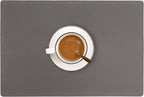 Set of 8 Faux Leather Placemats, PU Mats - Waterproof, Stain & Heat Resistant, Non-Slip, Easy to Clean for Kitchen, Dining, Conference Tables