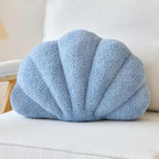 Dusty Blue Seashell Throw Pillows, Shell Shaped Throw Pillows, 13 Inch Soft Home Decorative Pillow Plush Cushion for Bed Couch Living Sofa Room Decor Accent Throw Pillow
