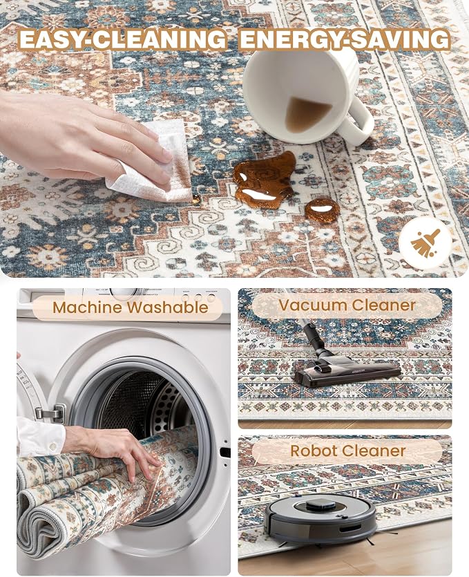 Kitchen Runner Rug Non Slip Washable Rugs 2.5x8, Carpet Runner - Image 8