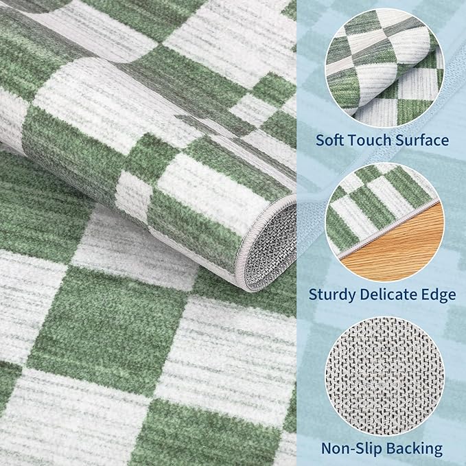 GarveeHome Checkered Rug 3x5 Area Rugs - Image 5