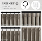 Topfinel 105 Inch Curtains 2 Panels Set, Two Packs Pinch Pleat Back Tab Linen - Image 3