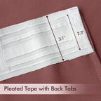 MIULEE Dusty Rose Back Tab Blackout Curtains 52x120 Inch Long 2 Panels Set | - Image 4