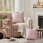GIGIZAZA Sweet Lilac Velvet Throw Pillow Covers 18x18 Pack of 2 | Decorative - Image 3