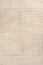 nuLOOM Jeni Checkered 6 Round Machine Washable Area Rug for Living Room Bedroom Dining Room Kitchen, Beige