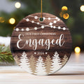 Engagement Gifts for Couples - Our First Christmas Engaged 2024, 1st Christmas Ornament, Wedding Ornaments for Bride, Newlywed, Bridal Shower Gift - Newlywed Keepsake Ornament