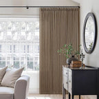 Brown Pinch Pleated Light Filter Linen Curtains 84 Inches Long | Farmhouse - Image 7