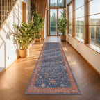 Navy Blue Runner Rug 2x6 for Kitchen, Laundry Room, Washable Non Slip Non Skid - Image 3