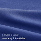 Classic Blue Linen Curtains 72 Inch Length - Image 5