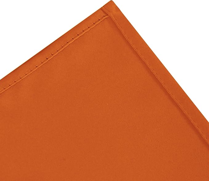 Orange Blackout Curtains 52 x 54 Inch Length/Set of 2 Curtain Panels/Thermal - Image 8